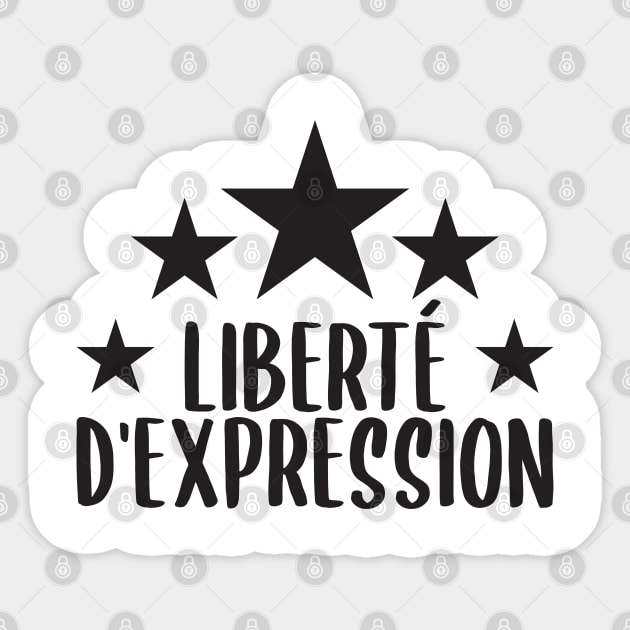 Liberté d'Expression Sticker by BlueZenStudio